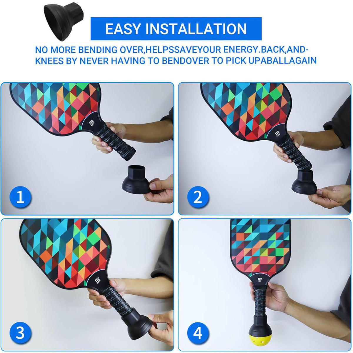 Eco-Friendly Silicone Pickleball Ball Retriever Set