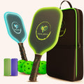 Pickleball Paddles Set of 2 | Glow in The Dark Pickleball Paddle and Balls | USAPA Fiberglass Pickleball Sets | Cute Pickleball Paddles Gifts for Women Men